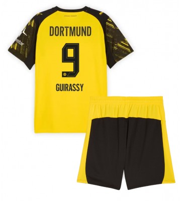 Borussia Dortmund Serhou Guirassy #9 Replica Home Stadium Kit for Kids 2025-26 Short Sleeve (+ pants)